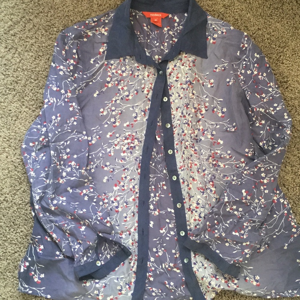 Sundance silk purple blouse. Like new